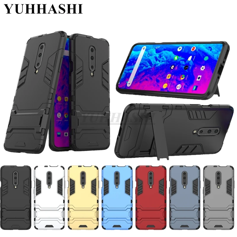 Yuhashi Броня противоударный жесткий чехол-подставка для Oneplus 7 держатель задняя крышка для телефона чехол для Oneplus 7 бампер чехол Funda