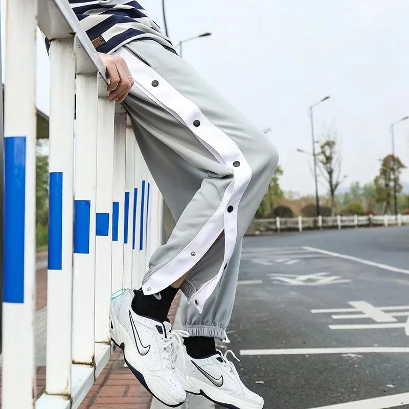 

Summer New Full Open Double-breasted Basketball Trousers Open Side Pants Men's Basketball Side Open Pants Side Sports Trousers