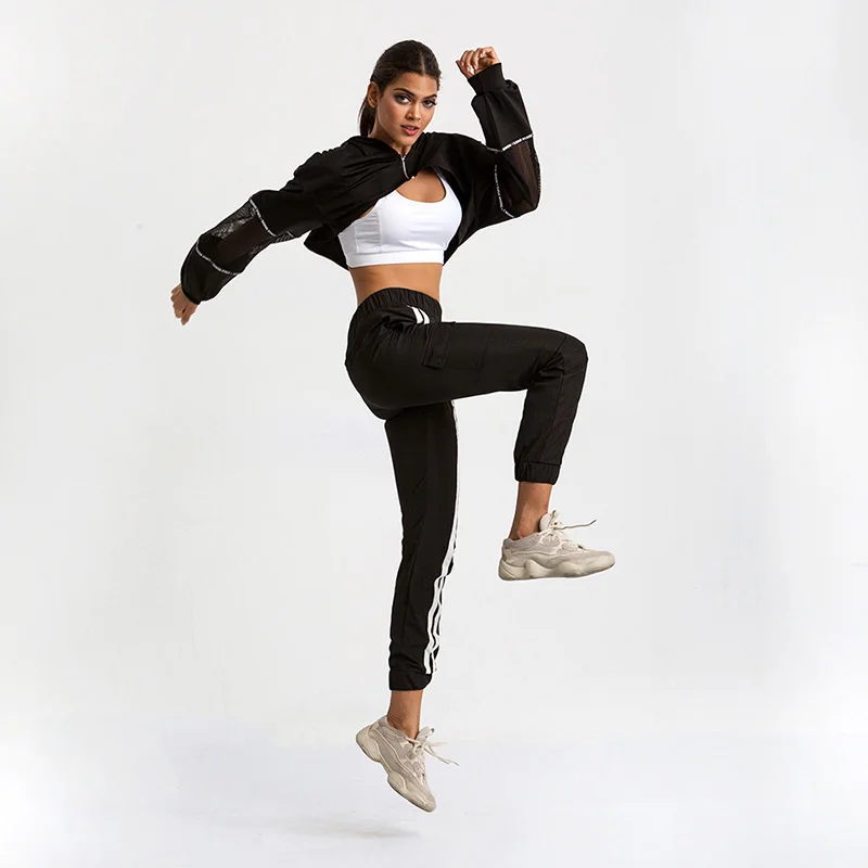 Fitshinling Athleisure, осень, женские толстовки с капюшоном, сетка, пэчворк, Черный свитшот, Женская толстовка с капюшоном, с буквенным принтом, укороченное худи, Новинка
