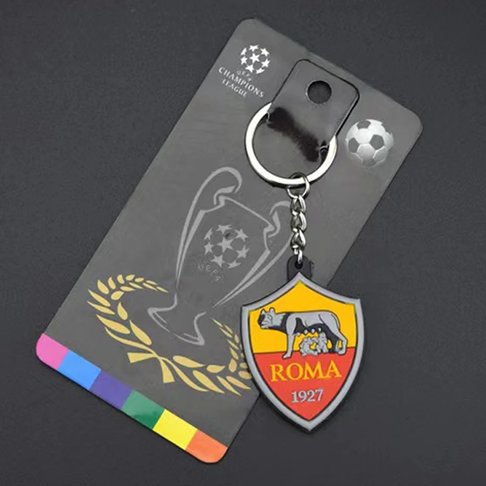 

Rome Colorful Keychain Keyring Keyrang For Key Pendants Hight Quality Football Soccer Pendants For Soccer Fans Souvenir gift