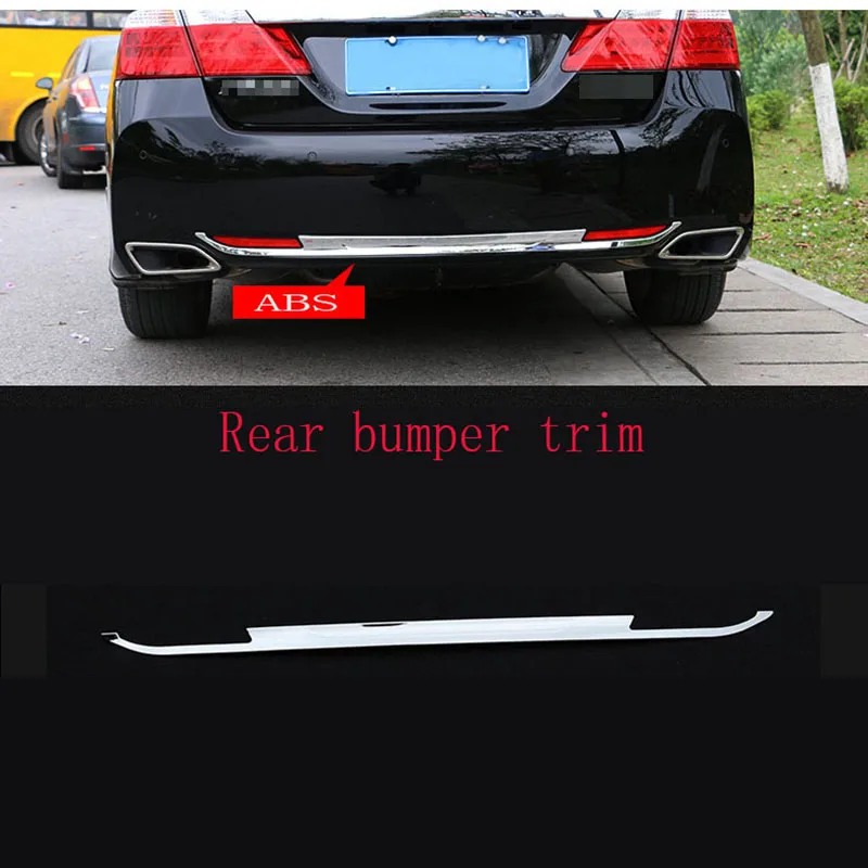 Rear bumper trim Для Honda Accord- ABS хром Автомобильный задний бампер для губ декоративная крышка багажника задняя дверь Накладка для автомобиля-Стайлинг - Цвет: Rear bumper trim