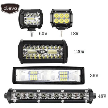 

2PCS LED Work Light Driving Light 120W 48W Offroad LED Light Bar 12V 24V Off Road Boat Car Tractor Truck LED Headlights White