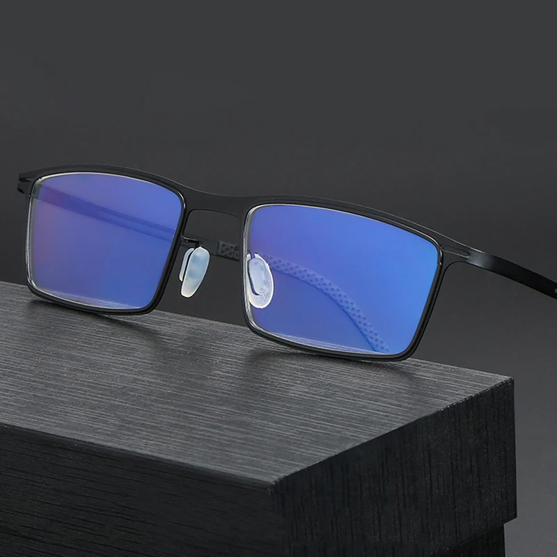 

Titanium Square Glasses Frame Men Vintage Full Rim Clear Eye Glasses Man Optical Prescription Eyeglasses Frames Eyewear Oculos
