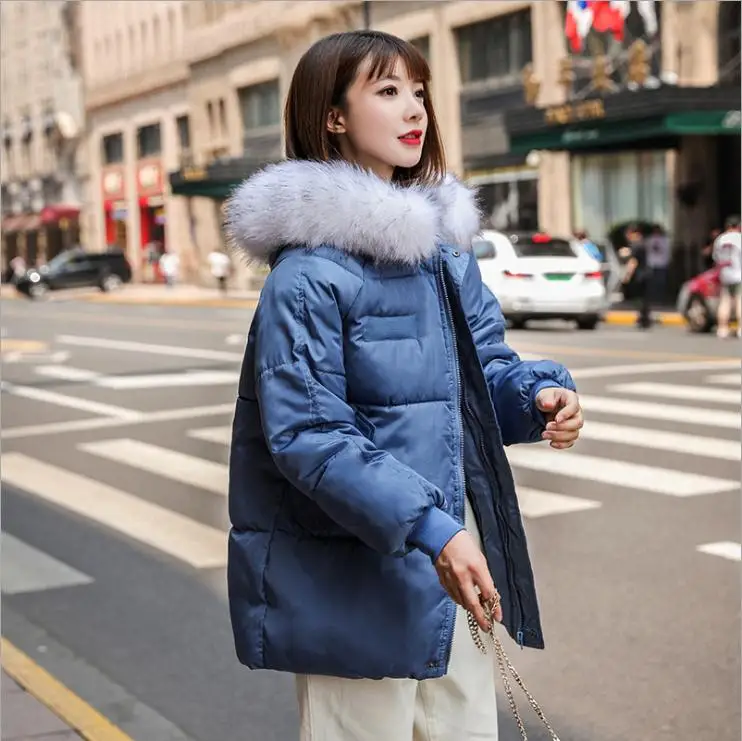 blue Женский пуховик с капюшоном, базовое пальто, женская куртка, Chaqueta Mujer, короткая женская куртка, парка, повседневный Тренч, пуховик - Цвет: blue