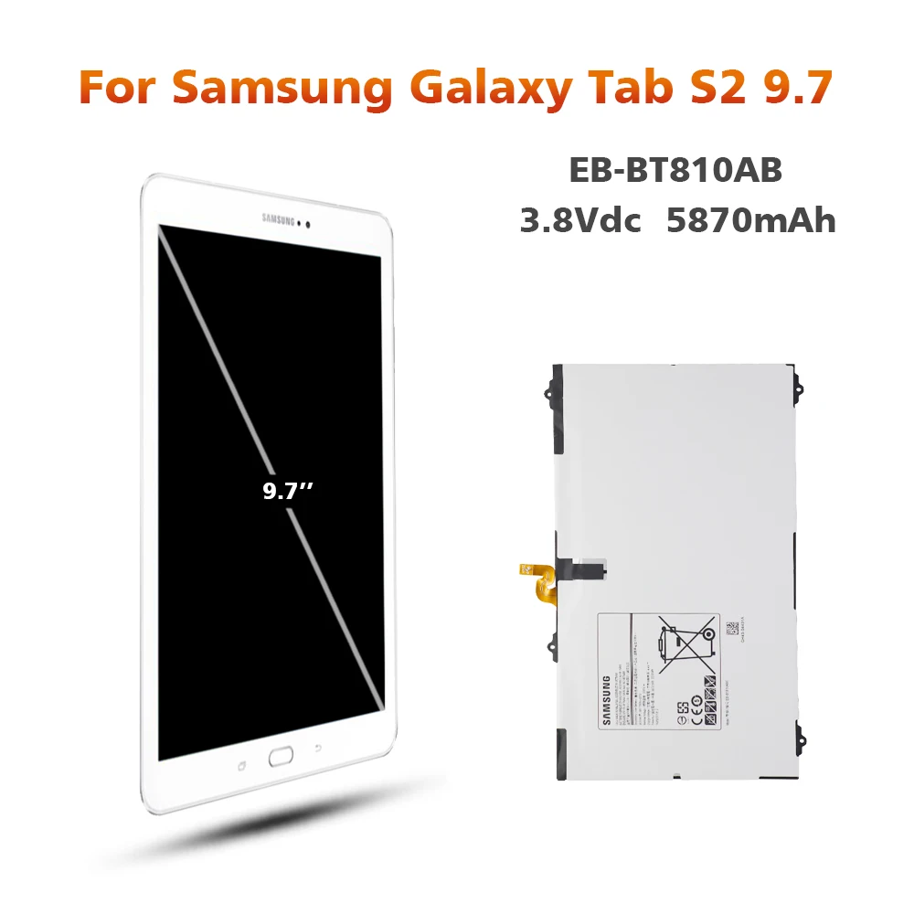 Аккумулятор для samsung T815C EB-BT810ABE 5870 мАч для samsung Galaxy Tab S2 9,7 SM-T815 SM-T810 T817A T819C