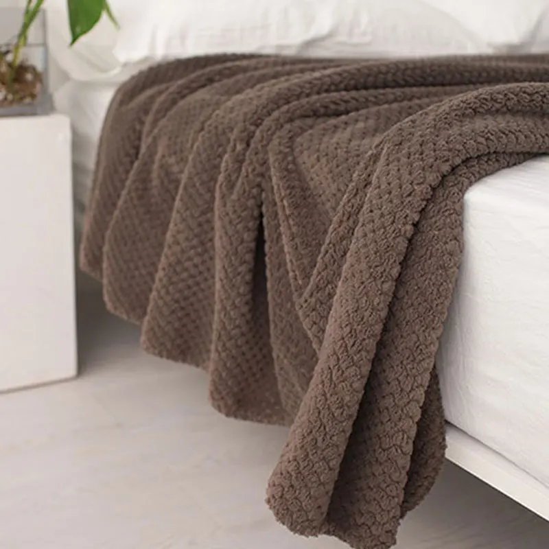 Luxury Rich Soft Sofa Bed Runner Fleece TAN colour Mink Throw Blanket XL 200x240 