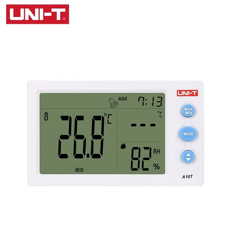 

UNI-T A10T Digital Thermometer-10-50 (14~122F) Humidity Meter Detector Thermometer Hygrometer Alarm Clock