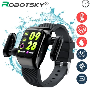 

S300 Smart Bracelet Color Screen Smart Watch Wireless Bluetooth 5.0 Headset 2-in-1 Pedometer Heart Rate Blood Pressure