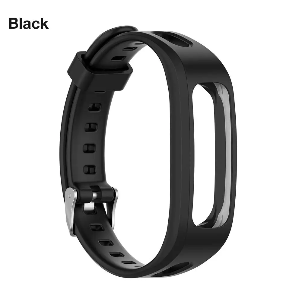 Black Сменные силиконовые ремешки для часов Ремешок Для huawei Band 3e huawei Honor Band 4 версия для бега силиконовый ремешок - Цвет: Black