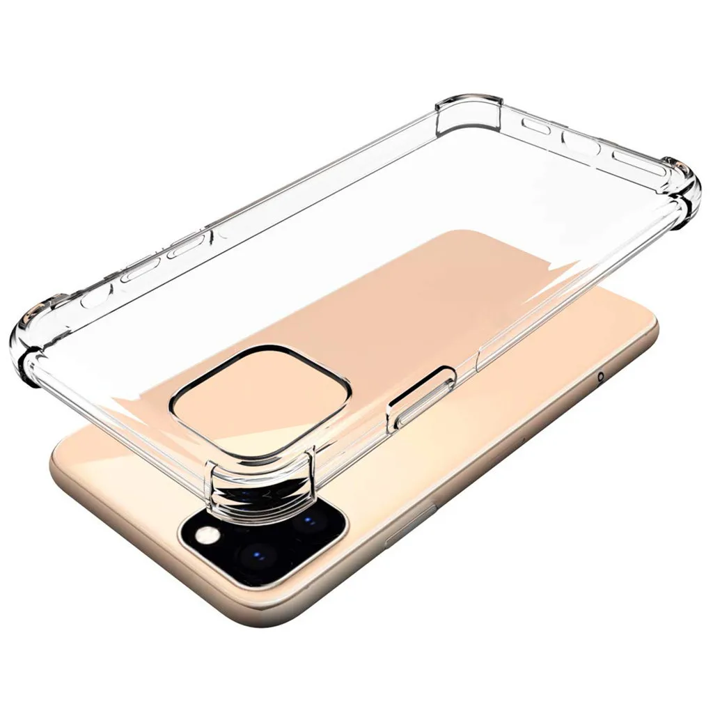 Модный противоударный бампер прозрачный силиконовый чехол для телефона iPhone 11 11Pro