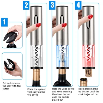 

Wine Bottle Opener Corkscrew Tool Opening With Paper Cutter Vacuum stopper