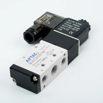 

4V210-08 AC 110V Solenoid Pneumatic Valve 5 Port 2 Position Connectors Silences