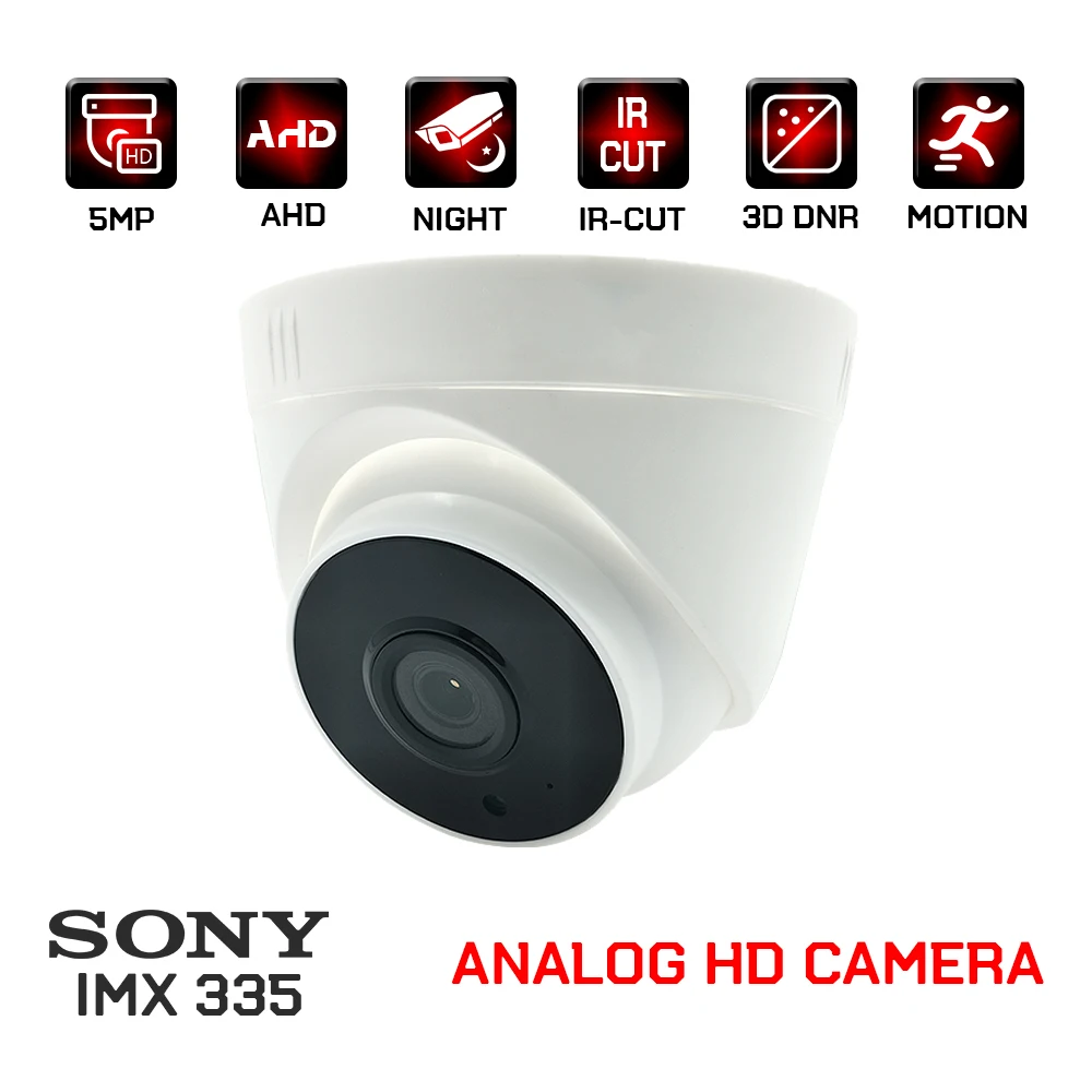 1080P SONY IMX323/335 ahd камера 2MP 5MP cctv видеонаблюдение охранная Внутренняя купольная