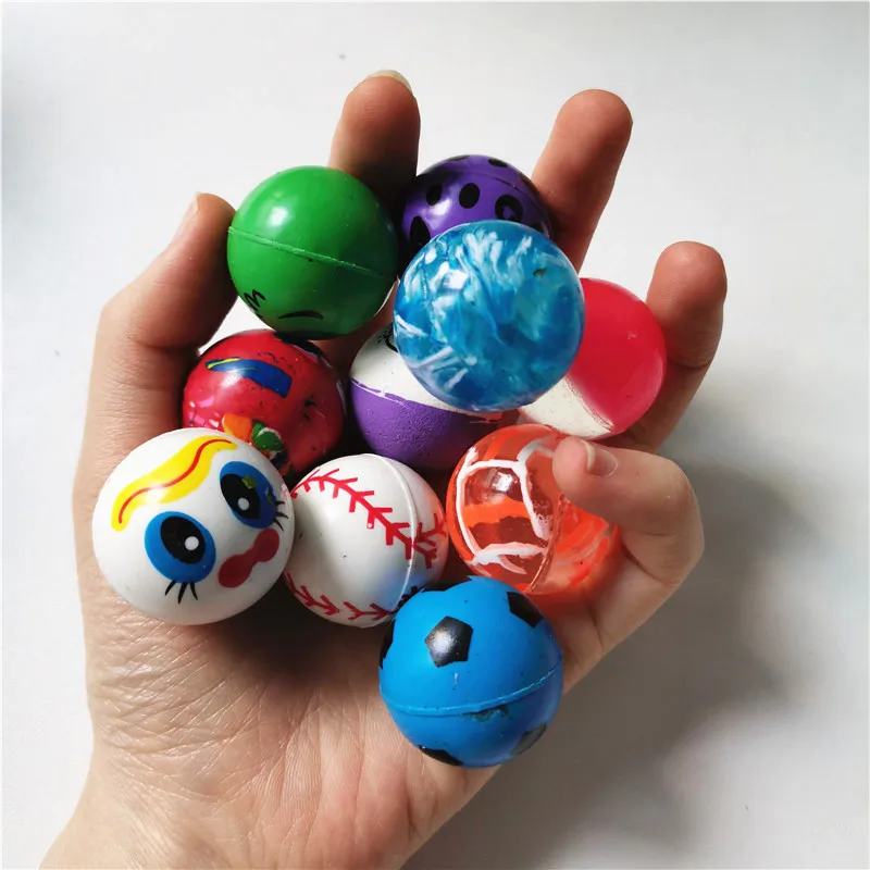 10 шт./лот надувной мяч 30 мм Резиновый водный поплавок прыгающие шары смешанные цвета и дизайн гашапон машина игрушка мяч для детей