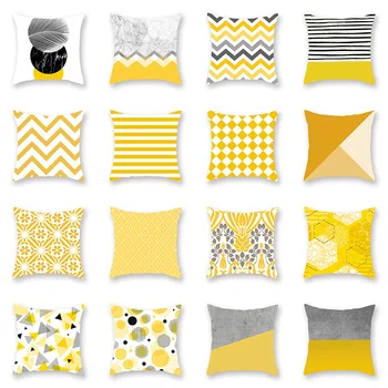

New Geometric Decorative Pillow Case Pillowcase Cushions For Sofa Polyester Cotton 45*45 CM Throw Pillow Cover For Home Office