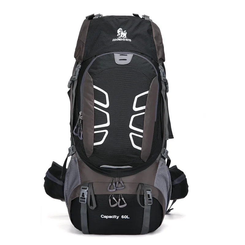 Black Открытый 60L походный рюкзак специализированный альпинистский треккинг вместительный рюкзак Светоотражающие альпинистские дорожные сумки - Цвет: Black