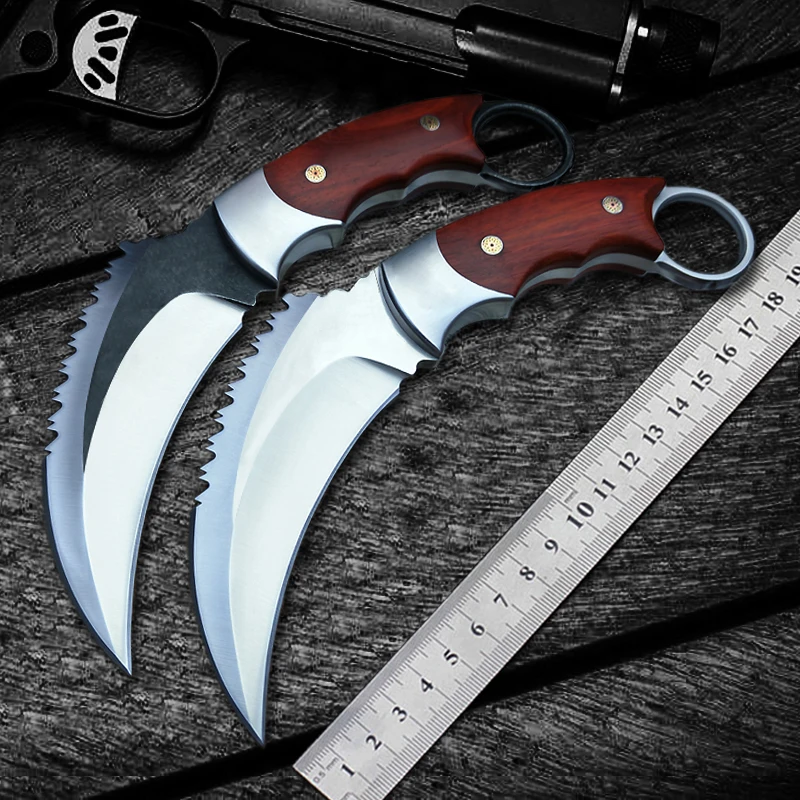 

outdoor self-defense Karambit CS GO Tactical combat knife High-end DC53 steel scorpion claw knife camp survival knives hunting