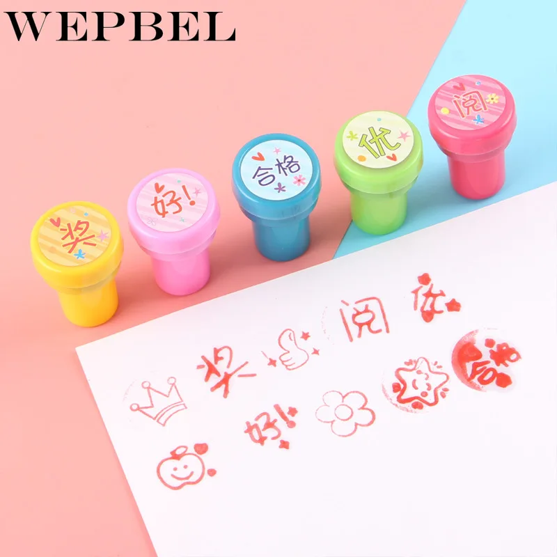WEPBEL 10 шт. Self-чернил для резиновых штампов детские товары для праздника головоломка, развивающая игрушка, подарок на день рождения, рождественский подарок для мальчика девочки