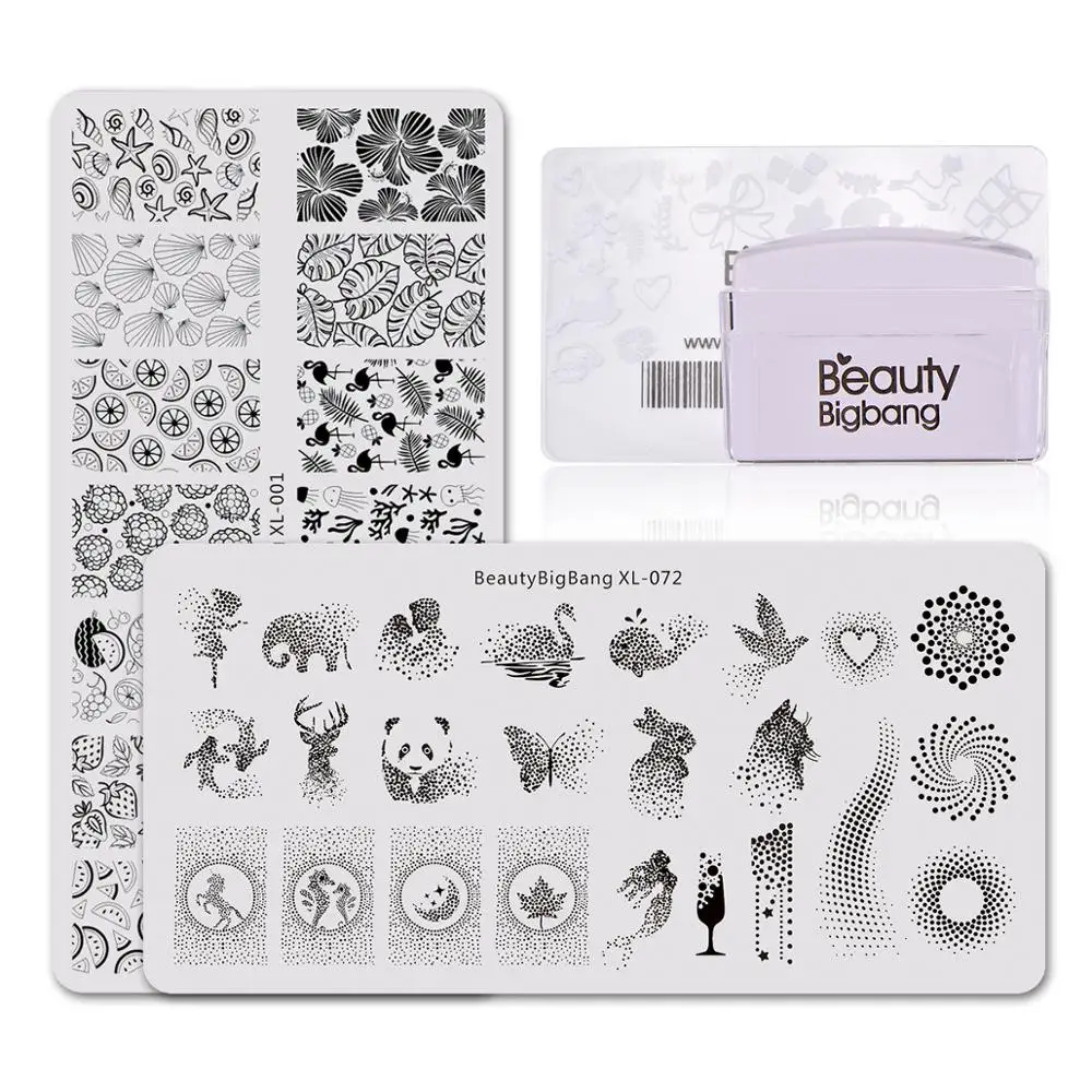 Beautybigbang набор стемпинга для ногтей 2 шаблон+ стемпер царапина ...