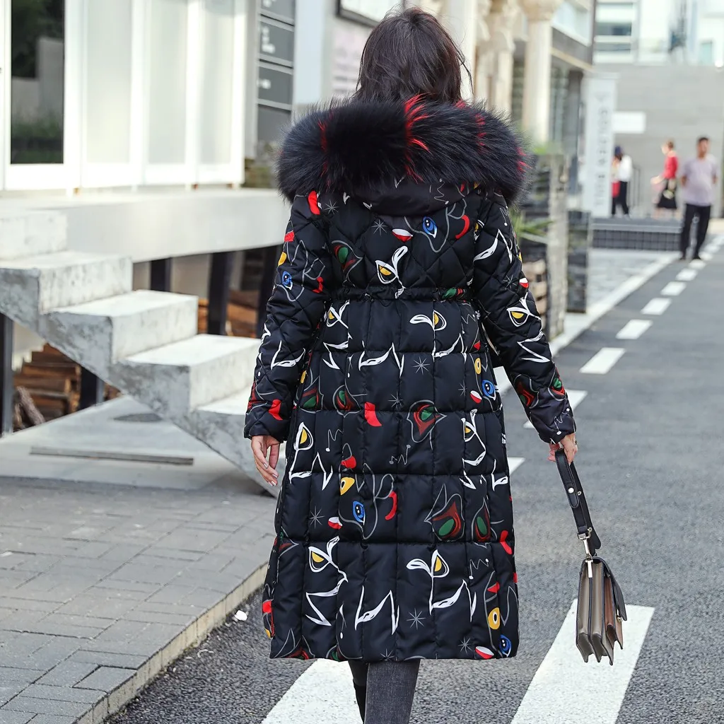 Ostrich, новинка, зимнее женское пальто, плюс размер, 3XL, с капюшоном, искусственный мех, воротник, Свободное пальто, женская повседневная Толстая куртка, парка N7
