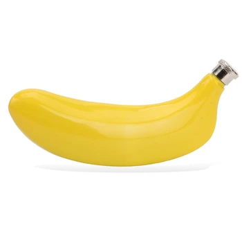 

5 Oz Portable Stainless Steel Hip Flask Bottle Banana Hip Flask Bottle Vodka Whiskey Bottle Best Man Gift