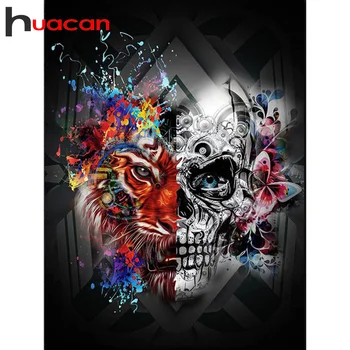 

Huacan Full Square/Round Diamond Painting Tiger Art 5D DIY Diamonds Embroidery Animal Kits Decorations Home