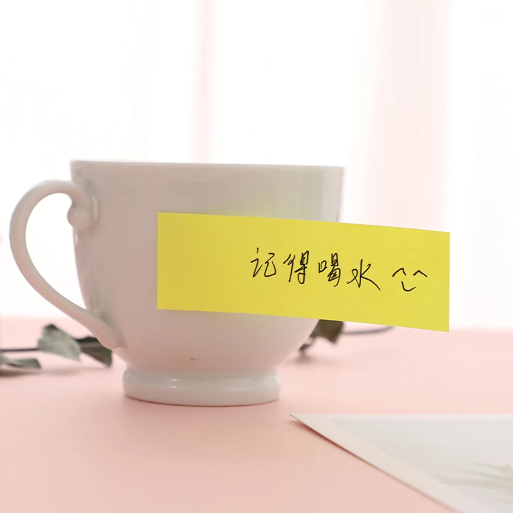 Неоновые липкие флаги 100 листов Флуоресцентный блокнот Memo Самоклеящийся Post it