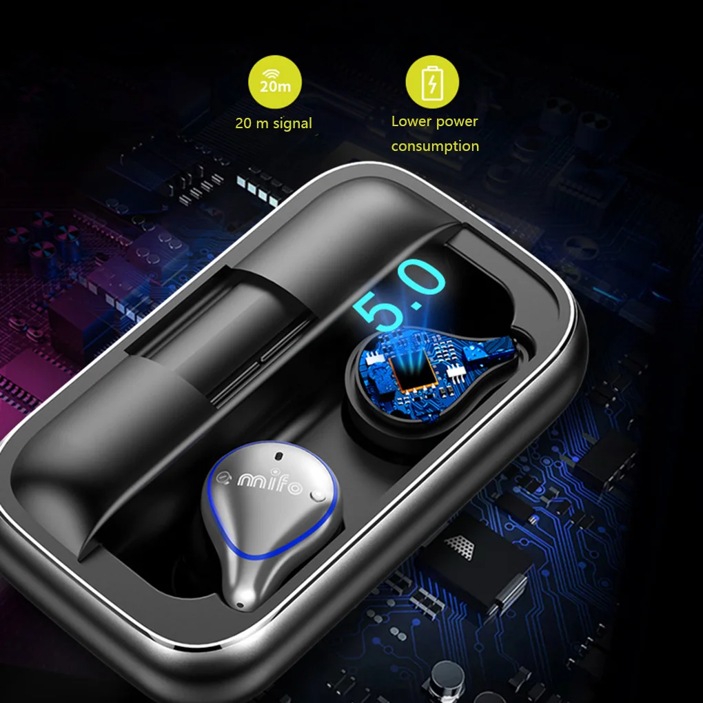 Bluetooth 5,0 беспроводные наушники Сбалансированные Bluetooth наушники водонепроницаемые спортивные стерео звуковые наушники зарядная коробка