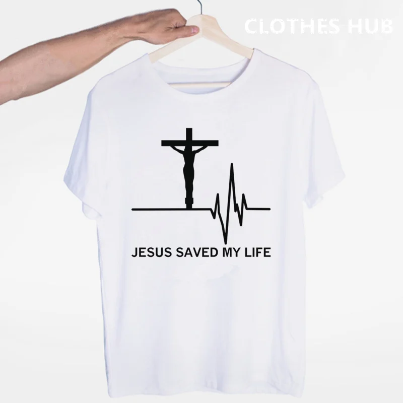 Jesus Saved My Life Savior God Religion Prayer Faith Christian T shirt O  Neck Short Sleeves Summer Casual Fashion Unisex Men And|T-Shirts| -  AliExpress