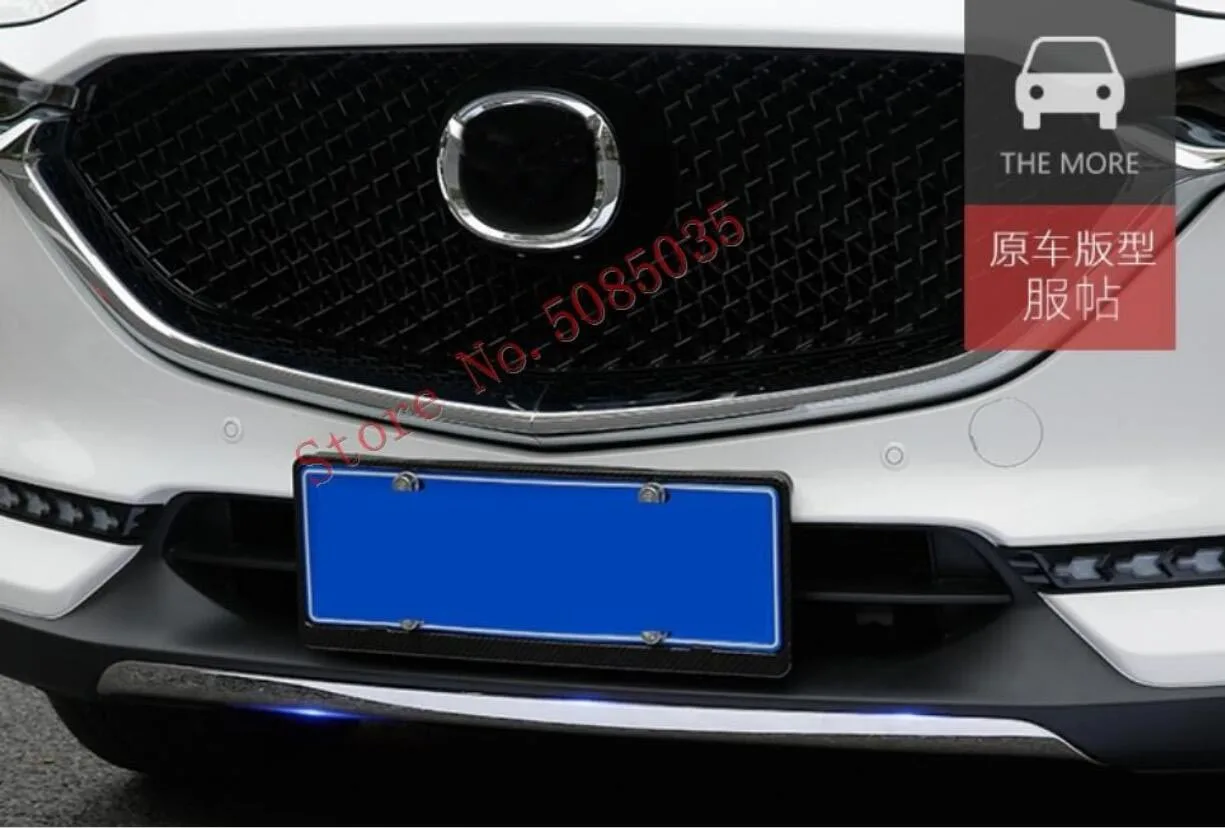 Для Mazda CX5 CX-5- аксессуары из нержавеющей стали автомобильный внешний передний бампер для губ узкая Накладка для отделки хромированный Стайлинг