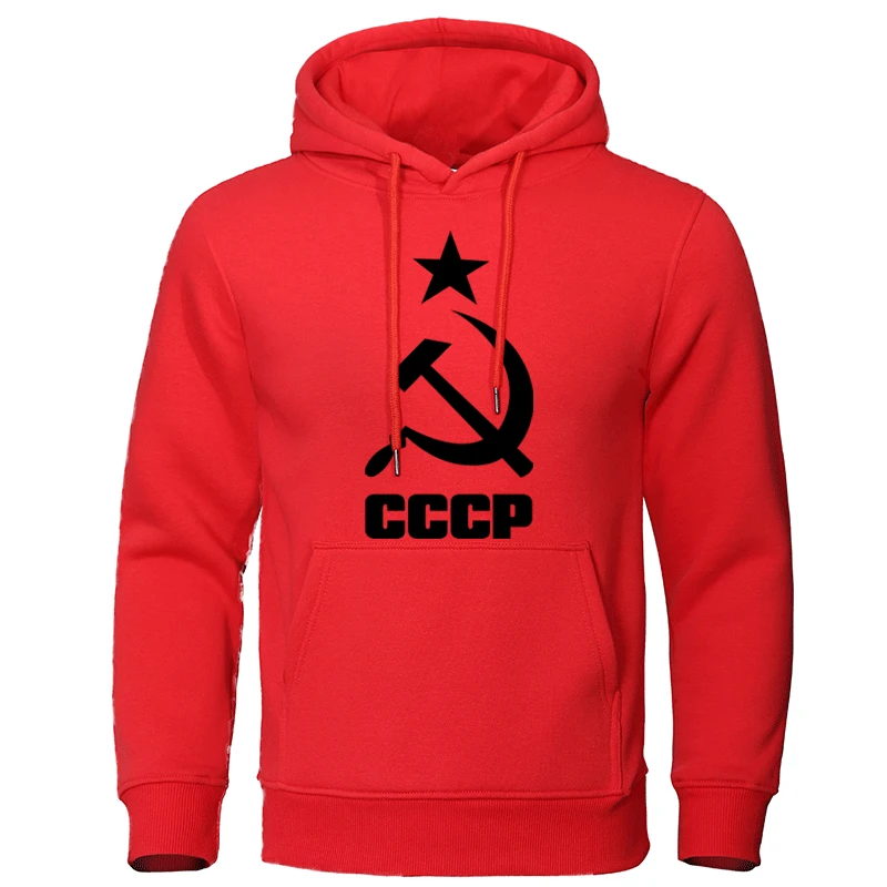 Осенняя мужская одежда CCCP, русские мужские толстовки, хлопковые мужские свитшоты из СССР, мужские пуловеры в Москву, качественные топы в советском стиле - Цвет: red 1