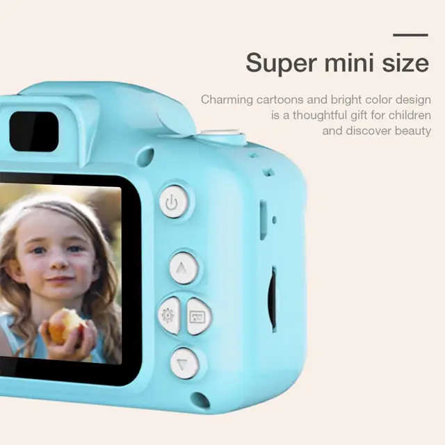 Mini cámara Digital HD 1080P para niños, juguete de 2,0 pulgadas, regalo de cumpleaños para niños, grabadora de vídeo, videocámara con cambio de idioma 6