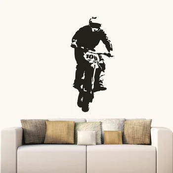 

Motorbiker Wall Poster Vinyl Removable Motorcycle Club Boys Teenager Room Decor Art Design PVC Wall Stickers Waterproof