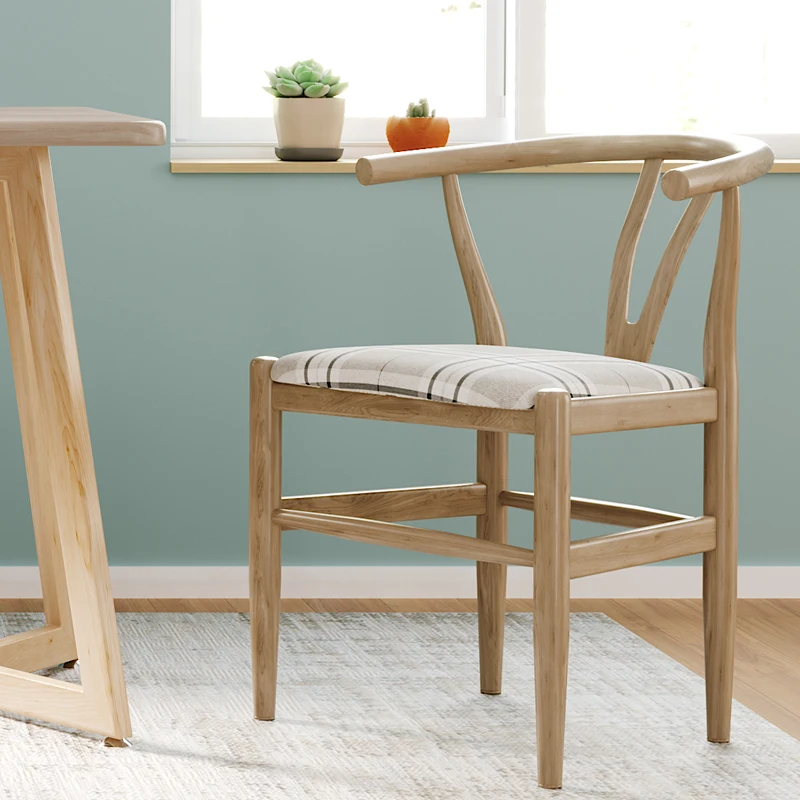 

Nordic INS imitation wooden dining chair American retro home coffee restaurant bedroom study leisure simple imitation wood chair