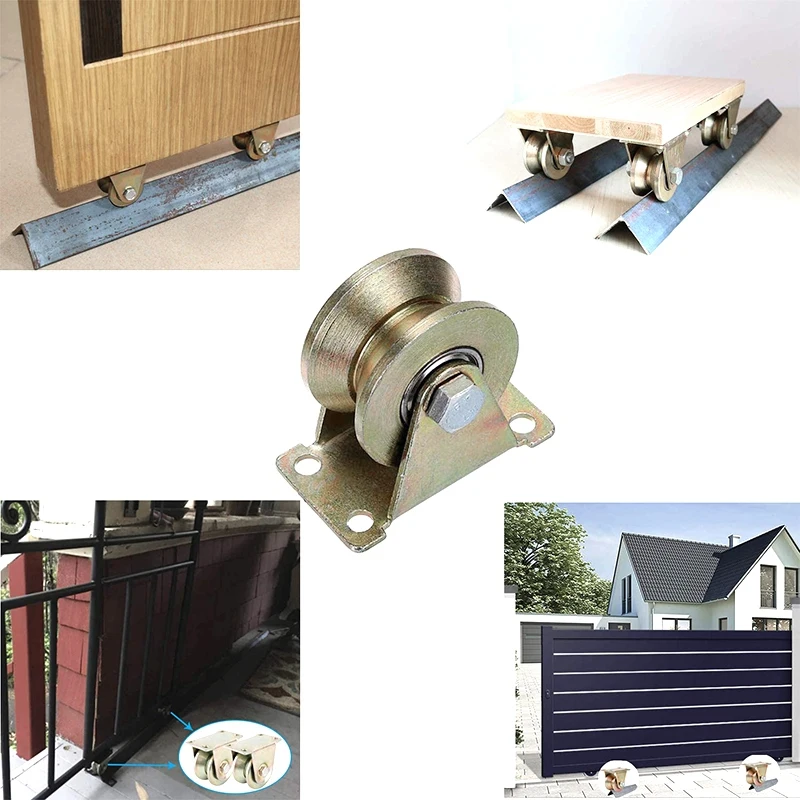 2 шт. дюймовое V образное колесо Тяжелый жесткий ролик для раздвижных дверей