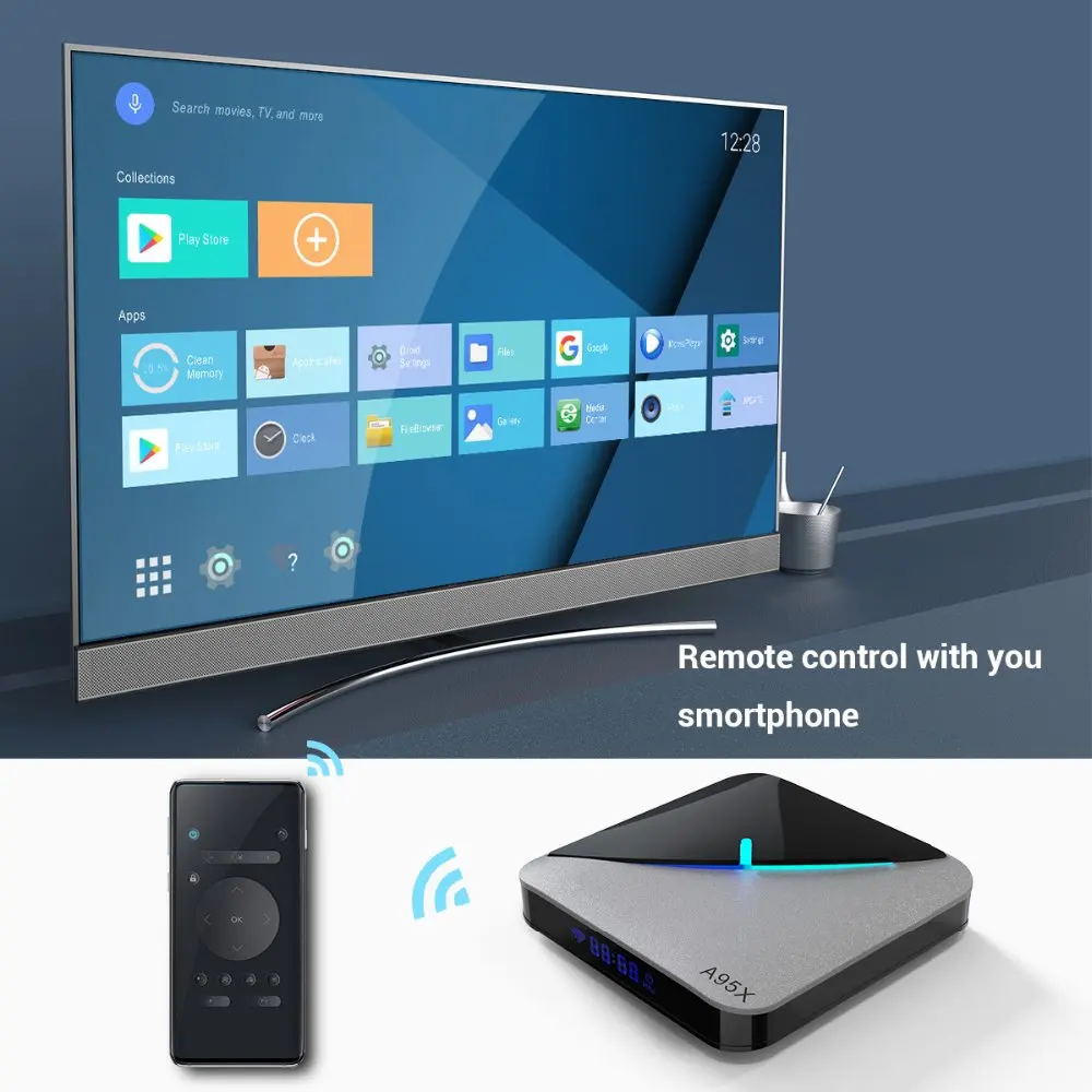 A95X-F3-Air S905X3 8K hd видео плеер Smart tv-box ip tv сетевой телеприставка/STB RGB правый Отт Android Box Netflix Youtube