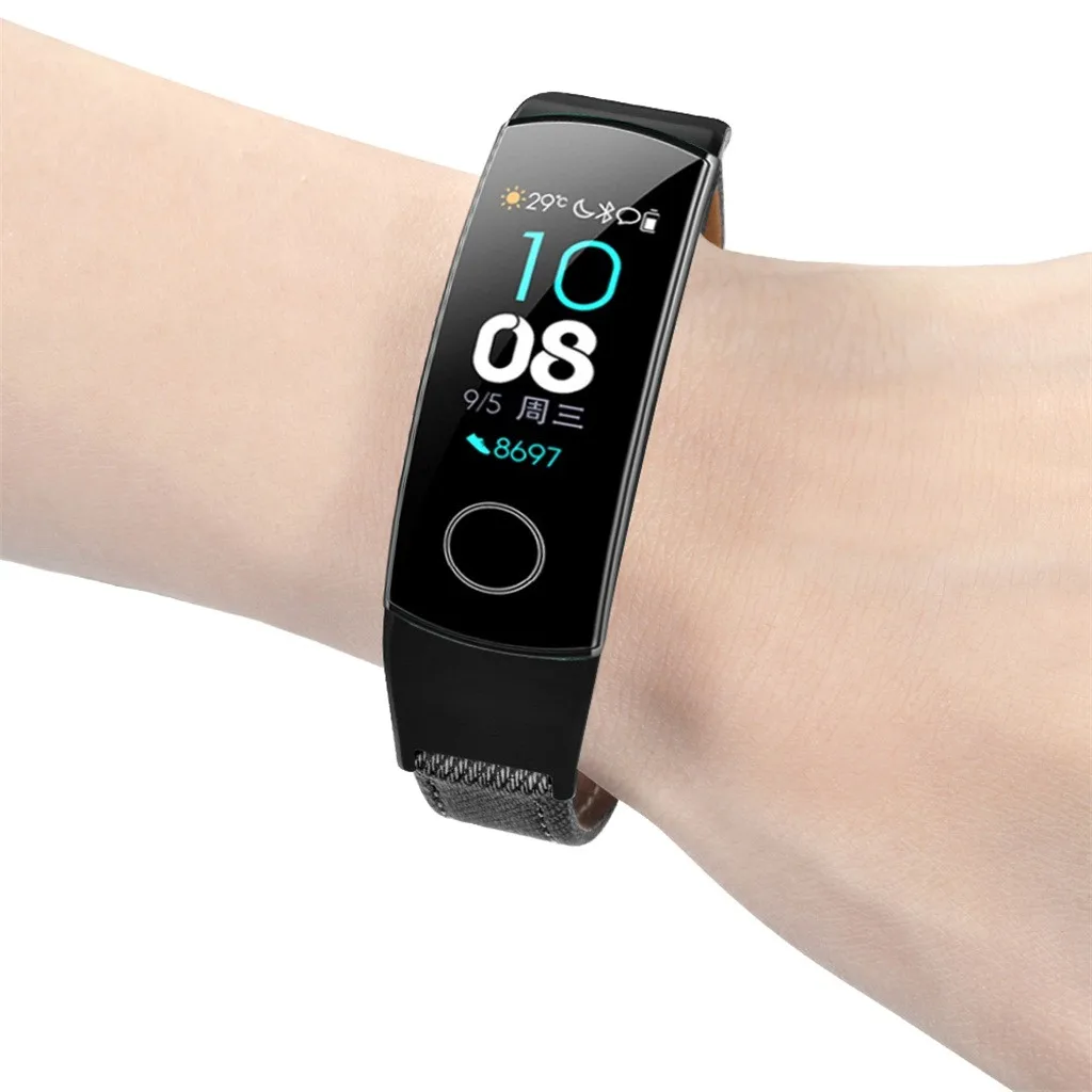 Джинсовый браслет металлический чехол ремешок для наручных часов huawei Honor Band 5/4