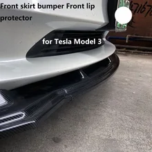 3 pcs Front skirt bumper Front lip protector for Tesla Model 3 Modification crash anti collision Automotive Collision Avoidance