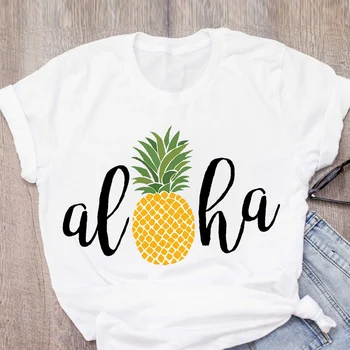 

Women Graphic Orange Pineapple Printed Fruit Short Sleeve Summer Lady Tops T-Shirt Shirt Womens Clothing Tee Female T Shirt