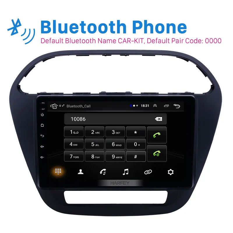 Harfey 9 дюймов Android 1 стерео для Tiago Nexon 2019 HD сенсорный экран автомобильный GPS Радио USB