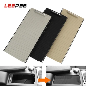 

LEEPEE Car Console Cover Car Accessories for Mercedes Benz C E Class W204 W212 Centre Console Roller Blind Cover Cup Holder