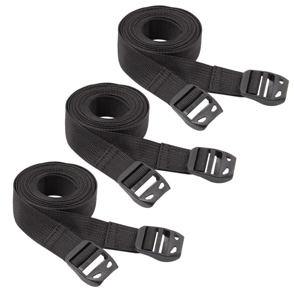 1.5m Practical Tie Down Strap Strong Ratchet Belt Suitcase Safety Strap Cargo Lashing With Press Bucket For Outdoor 3PCs