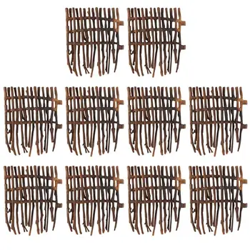

10PCS Miniature DIY Durable Creative Decor Fairy Garden Fence for Bonsai DIY Fairy Garden