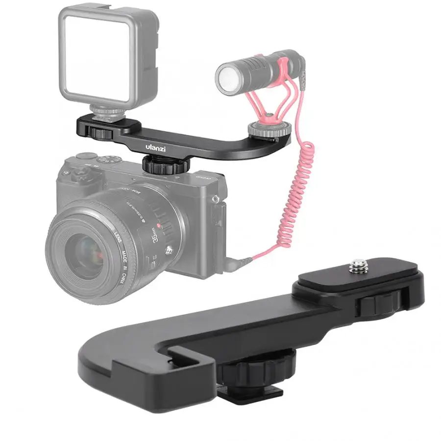 fotografia Ulanzi PT-8 Universal Hot Shoe Extension Mounting Interface Microphone Holder Bracket for Mobile Phone Sports Camera