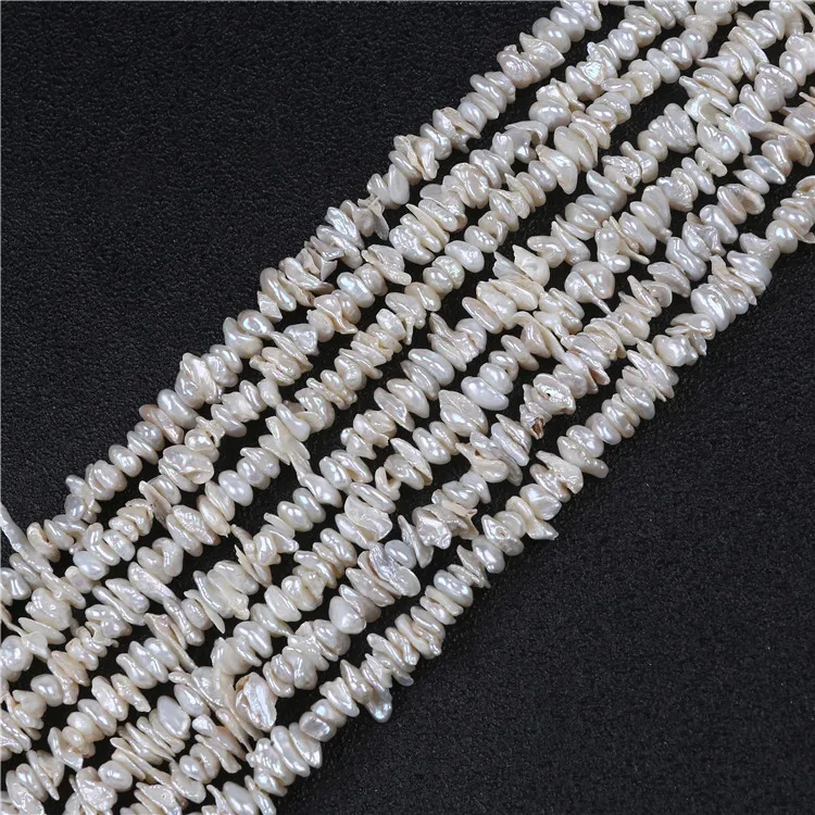 hot sale 5-6mm AA grade keshi freshwater pearl strands