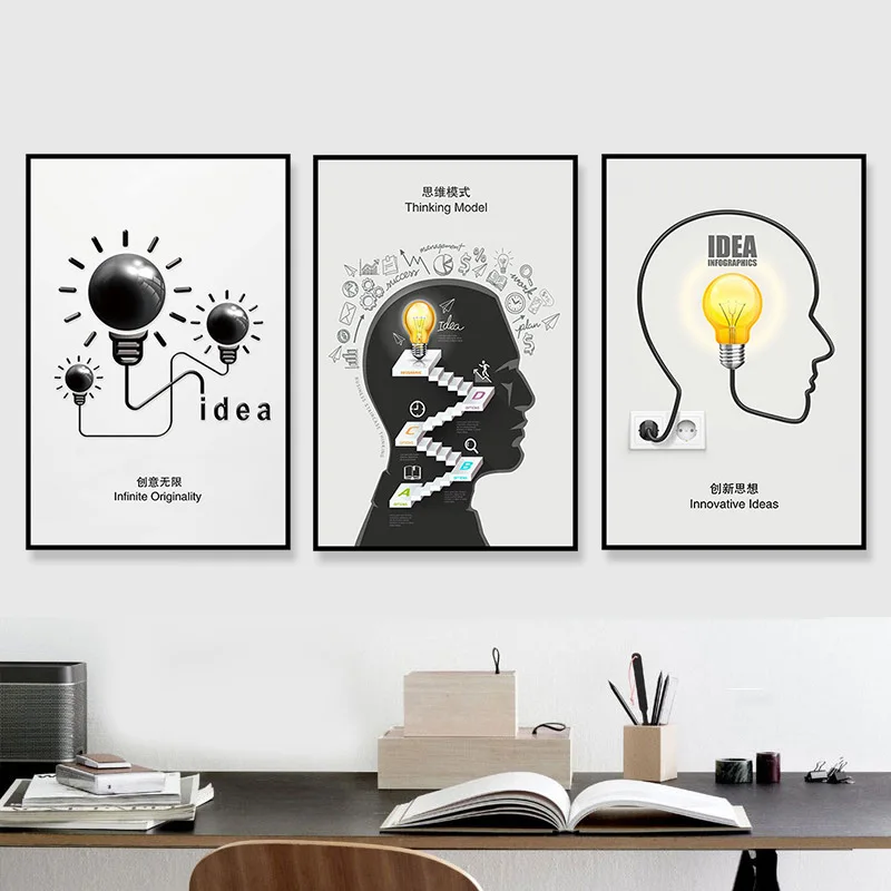 Modern Office Decorative Painting E-Commerce Training Institution Internet Company Paintings Technology Sense Wall Murals Canvas | Дом и сад