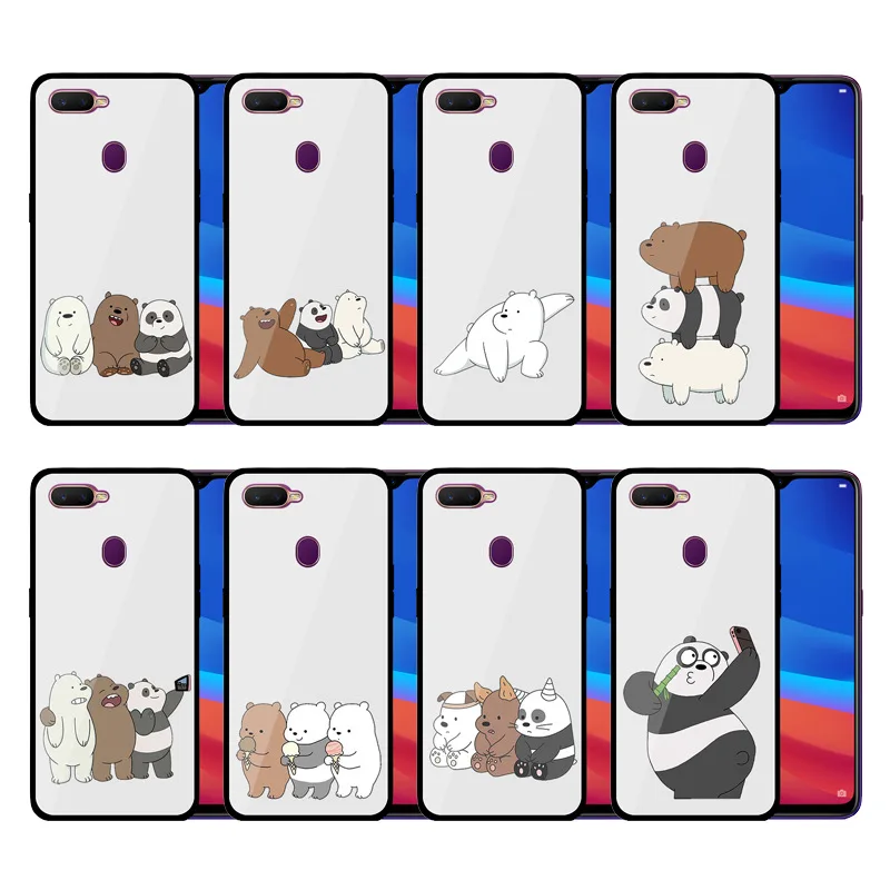 OPPO A9 A5 A7 A3S A83 A77 A5 9 A3 A7X Стекло чехол для телефона медведи Чехол