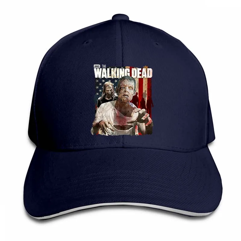 The Walking Dead Zombies бейсбольная кепка для мужчин и женщин, Кепка-Дальнобойщик, модная Регулируемая Кепка - Цвет: 2-Navy