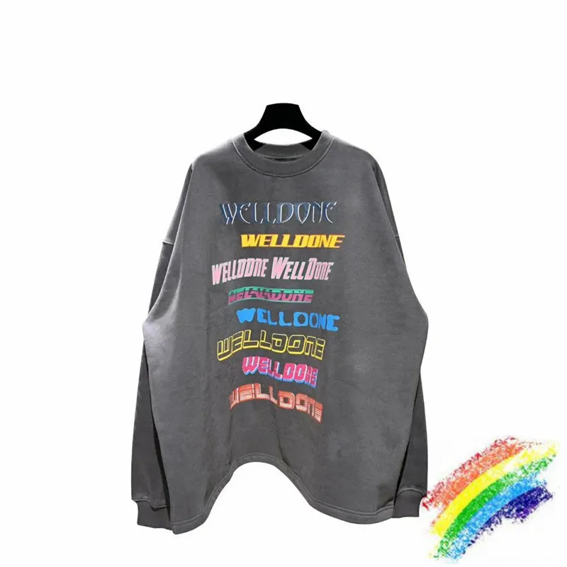 

WELLDONE Sweatshirts Men Women 1:1 High Quality Hoodie Hooded We11 Done WELL DONE pullover
