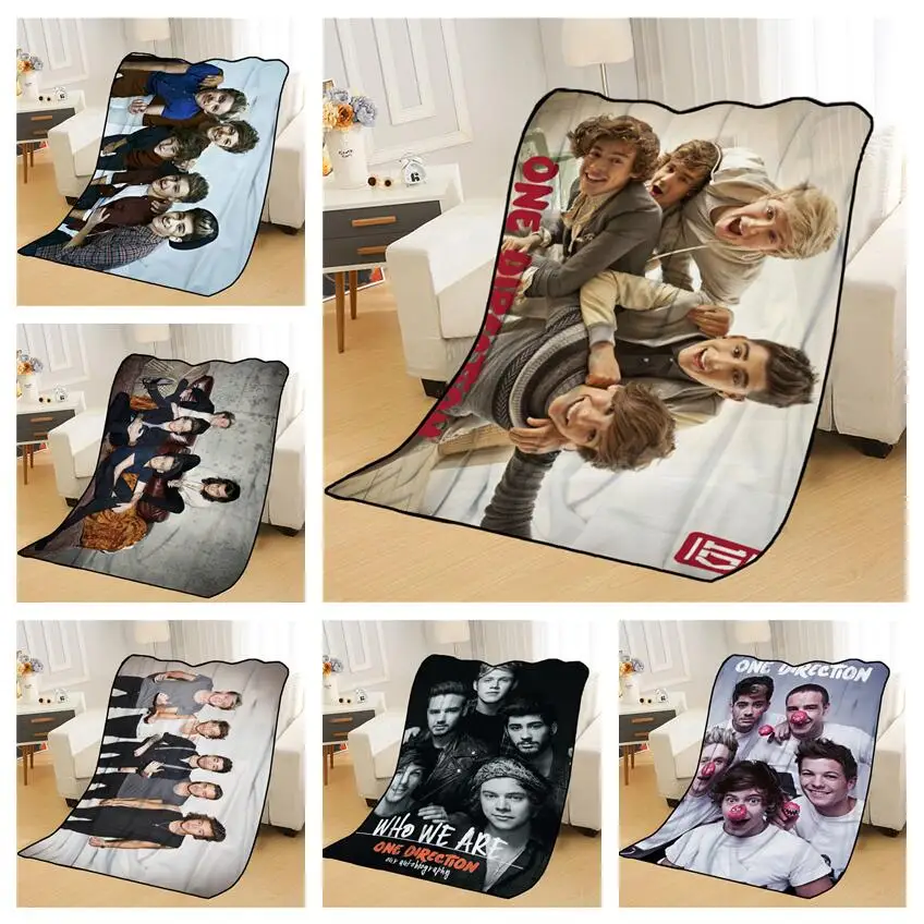 New Arrival One Direction Blankets Printing Soft Nap Blanket On Home/Sofa/Office Portable Travel Cover Blanket-0